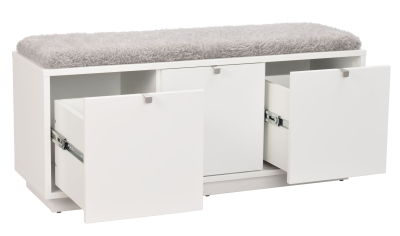 Confetti bänk 3L vit/fårskinnslook#2