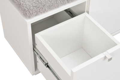 Confetti bänk 3L vit/fårskinnslook#3