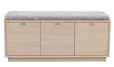 Confetti bänk 3L vitpigmenterad ek/fårskinnslook