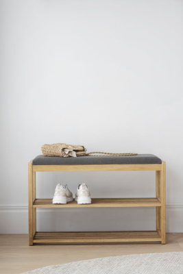 Confetti skoställ/sittbänk 80 oljad ek/mörkgrå#4