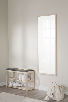 Confetti skoställ/sittbänk 80 vitpigmenterad ek/mörkgrå#2