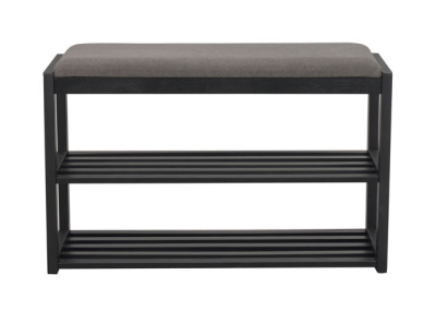 Confetti skoställ/sittbänk 80 svart ek/mörkgrå