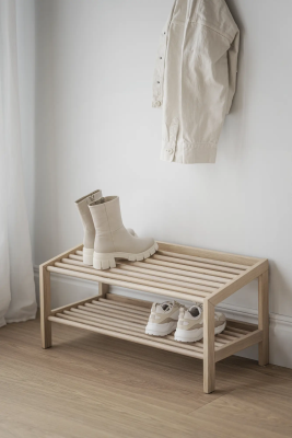 Hillmond skohylla 80 vitpigmenterad ek#2