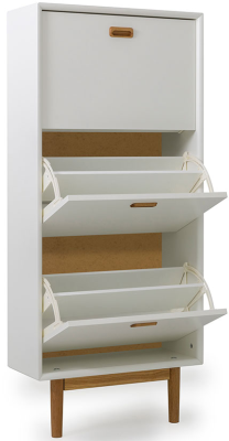 Svea skoskåp 3KL vit/ek#2