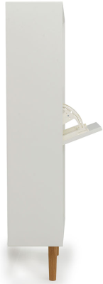 Svea skoskåp 3KL vit/ek#4