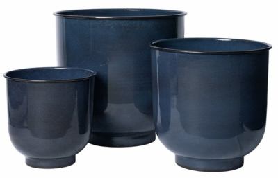 Hoss kruka blå liten