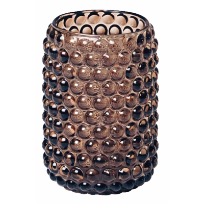 Bubble ljuslykta glas stor brun