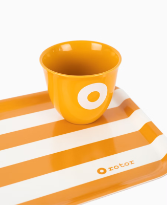 Stripes serveringsbricka 20x27 cm orange#2