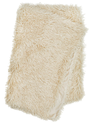 Wooly pläd 120x180 cm beige