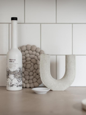 Nisha grytunderlägg i ull 20 cm offwhite#2