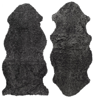 Curly fårskinn 1,5-set mörkgrå