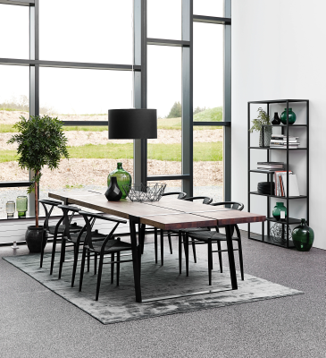 Alto stol svart metall/flätad papir sits#3