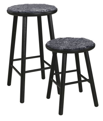 ZigZag dyna pall/barpall fårskinn grafit#2