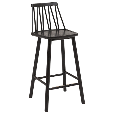 ZigZag barstol 63 cm svartbetsad ask