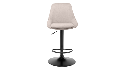 Parade barstol med gaslyft Belfast beige/svart metall#2