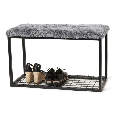 Palle 80 Curly fårskinn charcoal silvergrå/svart#2