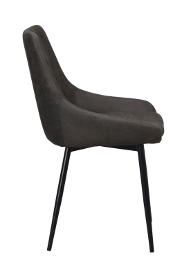 Sierra stol mörkgrå microfiber/svarta ben#3