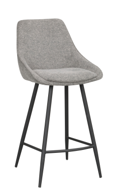 Sierra barstol grått tyg/svarta metallben#6