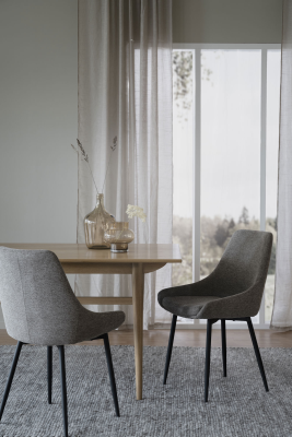 Sierra stol grått tyg/svarta metall ben#2