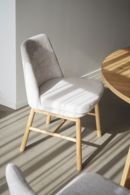 Amesbury stol ljusbeige tyg/ekben#2