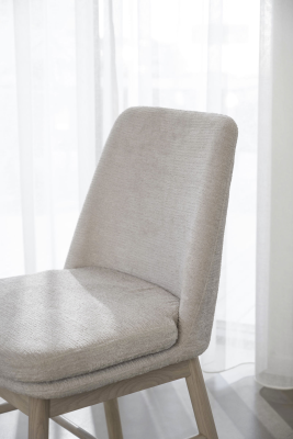 Amesbury stol ljusbeige tyg/vitpigmenterade ekben#5