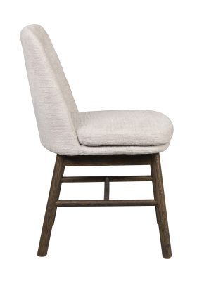 Amesbury stol ljusbeige tyg/bruna ekben#8