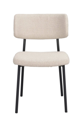 Herbster stol beige tyg/svarta metallben#1