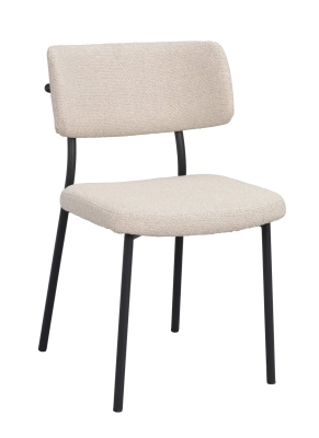 Herbster stol beige tyg/svarta metallben#2