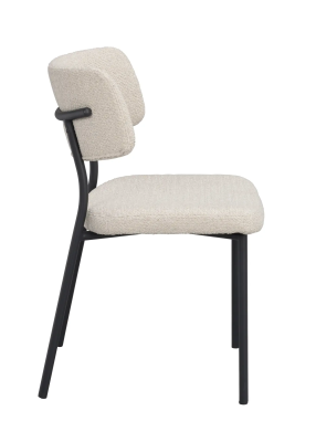 Herbster stol beige tyg/svarta metallben#3