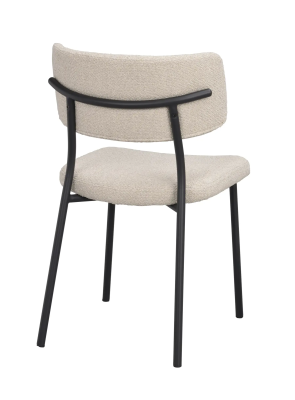 Herbster stol beige tyg/svarta metallben#4