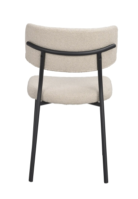 Herbster stol beige tyg/svarta metallben#5