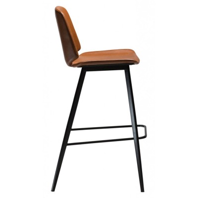 Swing barstol counter vintage ljusbrun konstläder/svart#2
