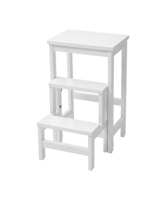 Trappall 3-stegs vit matt