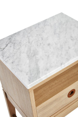 Höllviken sängbord höga ben ljusgrå#4