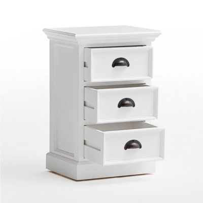 Halifax sängbord med lådor vit#2