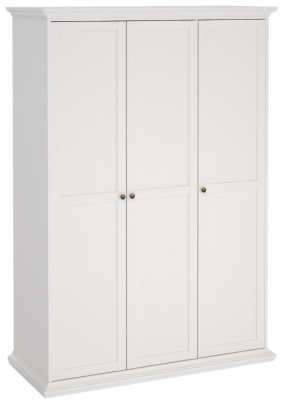 Paris garderob 3 dörrar vit#2