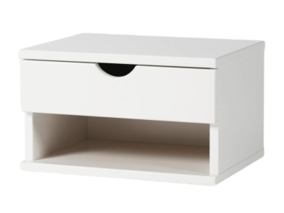 Wally sängbord vägghängt vit