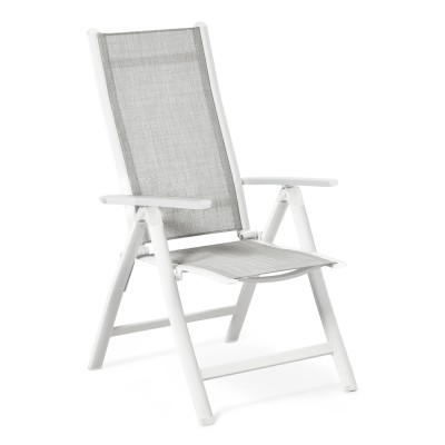 Genoa positionsstol vit/grå