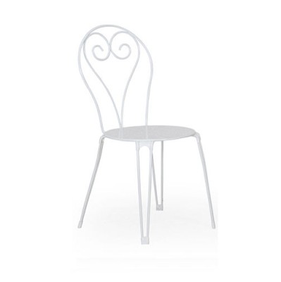 Odessa stol vit stål/grå dyna#1