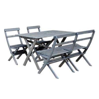 Knohult utegrupp 3+1+1+bord askgrå#1