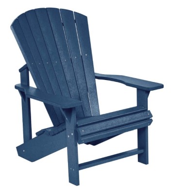 Classic Adirondack däckstol med fotpall navy blue