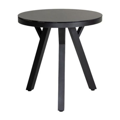 Como cafébord runt 70xH72 cm keramik/alu grå