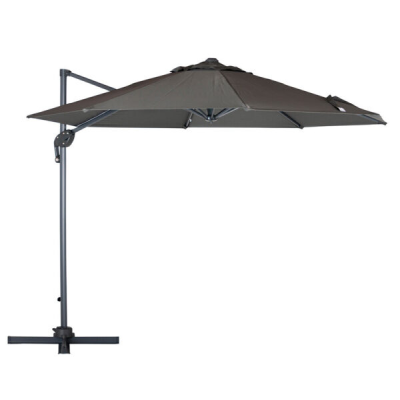 Candy sidoarmsparasoll 350 cm grå inkl. cover