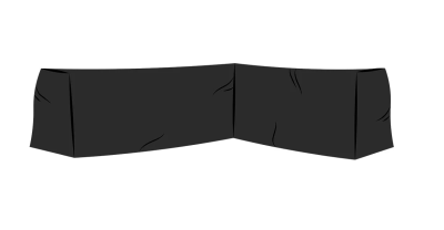 Möbelskydd hörnsoffa vänster 3H2 260x200x90 cm grå