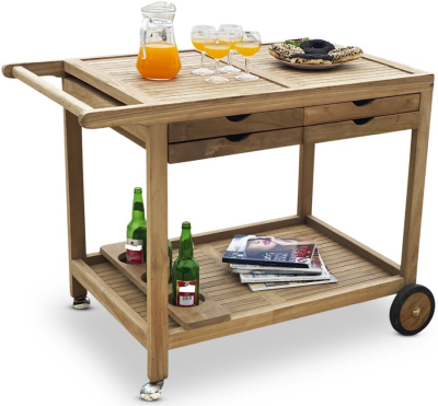 Java serveringsvagn teak