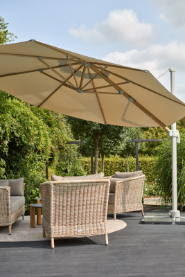 Luzzi sidoarmsparasoll 350 cm khaki/ljusgrå#2