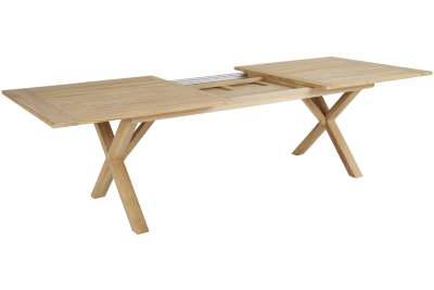 Brutus utebord 200/265x100 cm X-leg teak natur#3
