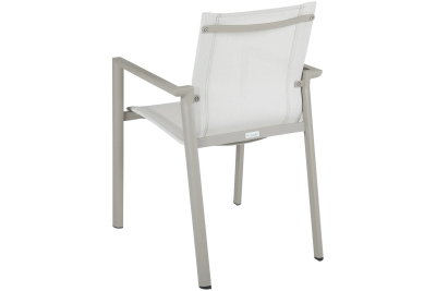 Delia karmstol khaki/vit textilene#2