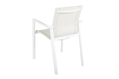 Delia karmstol vit/textilene#2