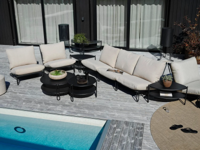 Blixt fåtölj svart/cley beige#2